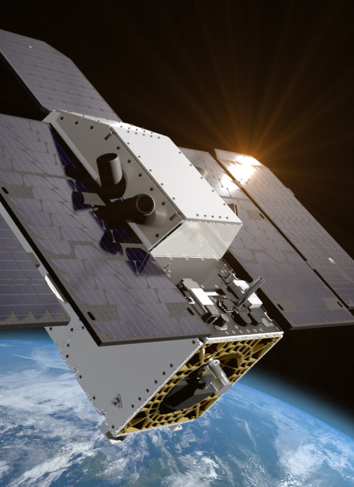 satellite floating above earth