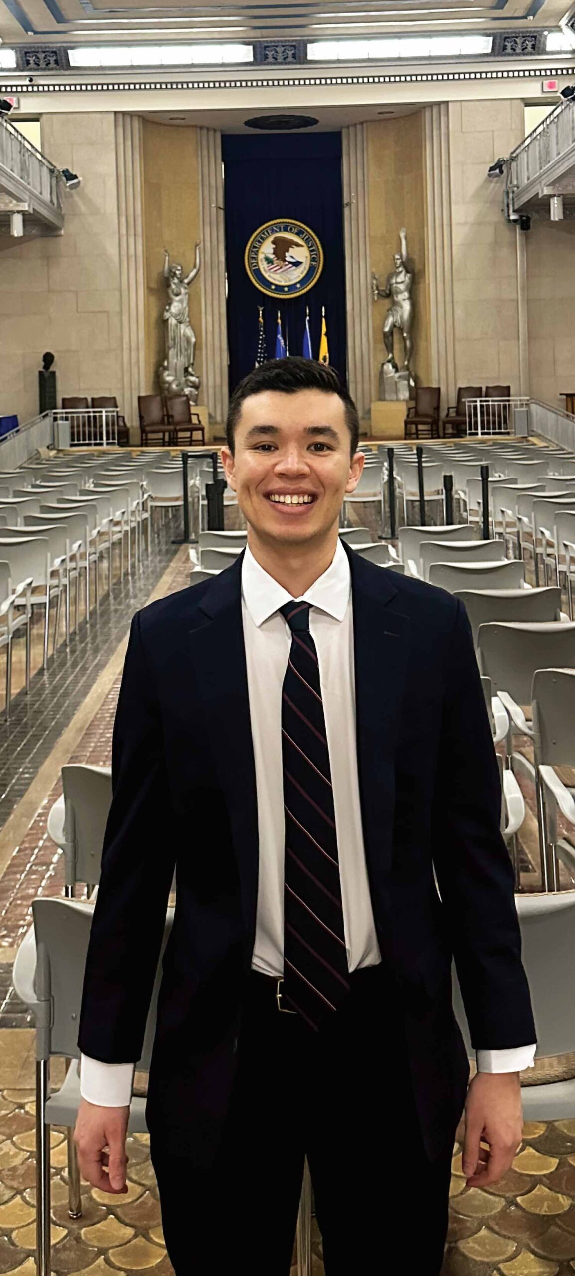 Daniel Warner in U.S. Department of Justice building