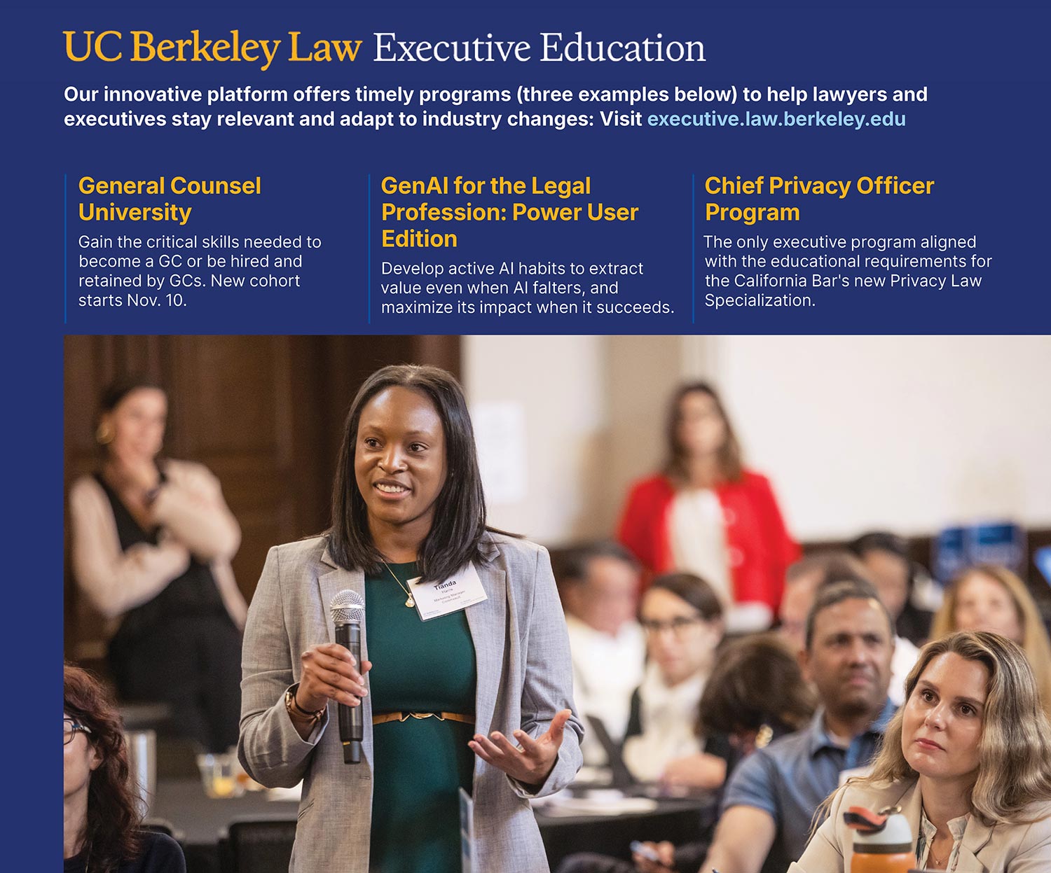 UC Berkeley Law Executive Education Advertisement