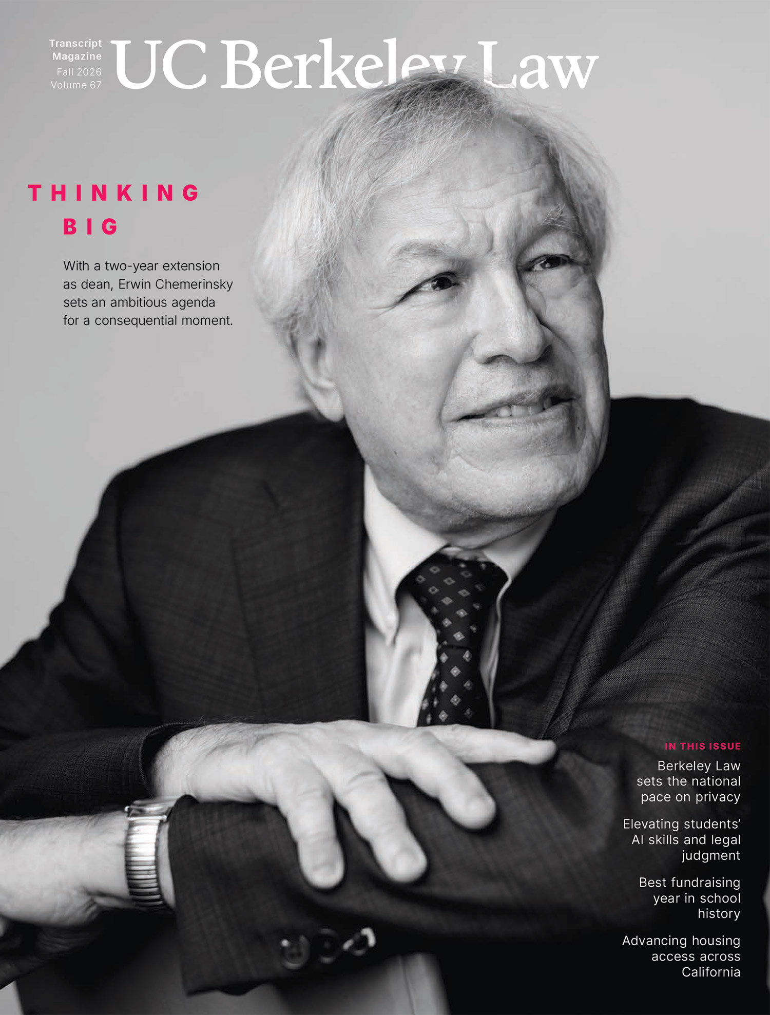 UC Berkeley Law Transcript Magazine Fall 2026 cover